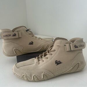 LDECK Beige High-Top Loafers Size 38